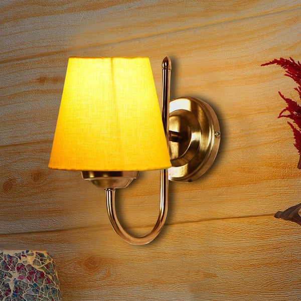 Buy Altura Conical Wall Lamp - Yellow Wall Lamp from Vaaree