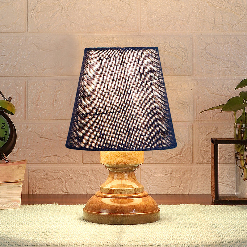 Table Lamp - Harolda Table Lamp With Jute Shade - Blue