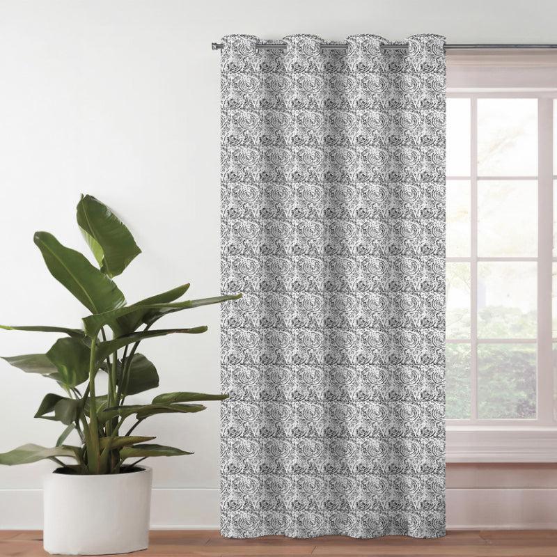 Buy Geralda Semi Blackout Curtain - Black Curtains from Vaaree