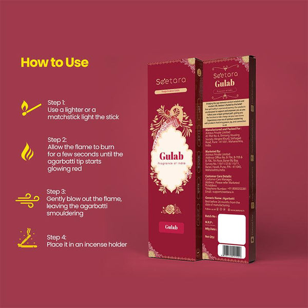 Buy Urvi Rose Scented Incense Stick Incense Sticks & Cones from Vaaree