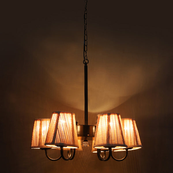 Buy Estova Viya Chandelier - Beige Ceiling Lamp from Vaaree