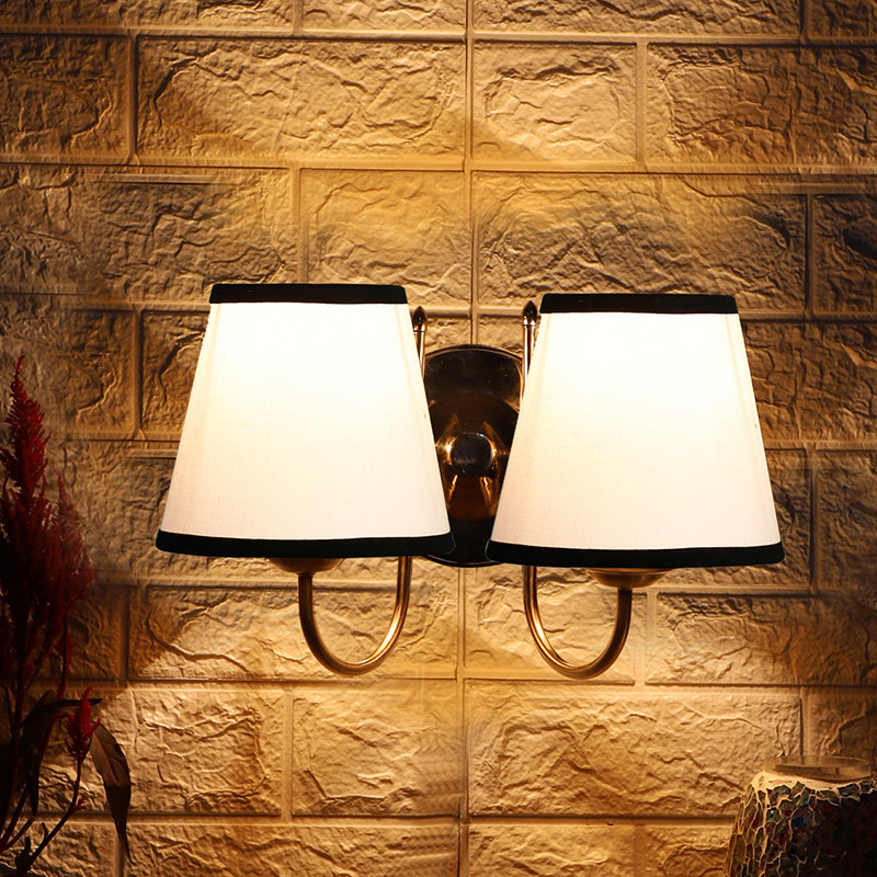 Wall Lamp - Veda Duo Conical Wall Lamp - Black & White