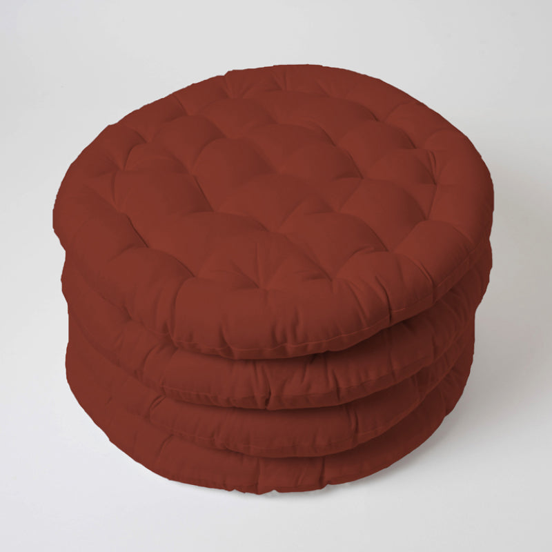 Buy Gloria Floor Cushion (Terracotta Brown) - Set Of Four Floor Cushions from Vaaree