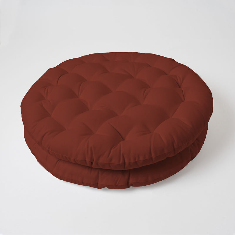 Buy Gloria Floor Cushion (Terracotta Brown) - Set Of Two Floor Cushions from Vaaree