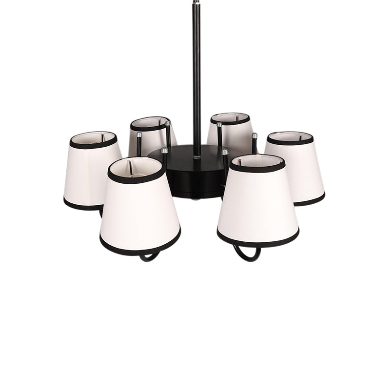 Ceiling Lamp - Viya Conical Chandelier - Black & White