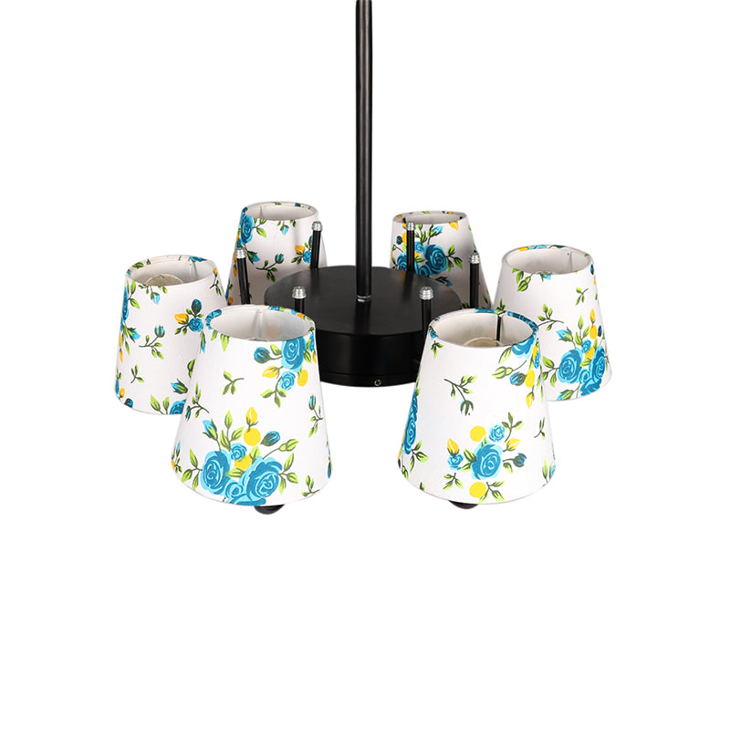 Ceiling Lamp - Blue Fleur Conical Viya Chandelier