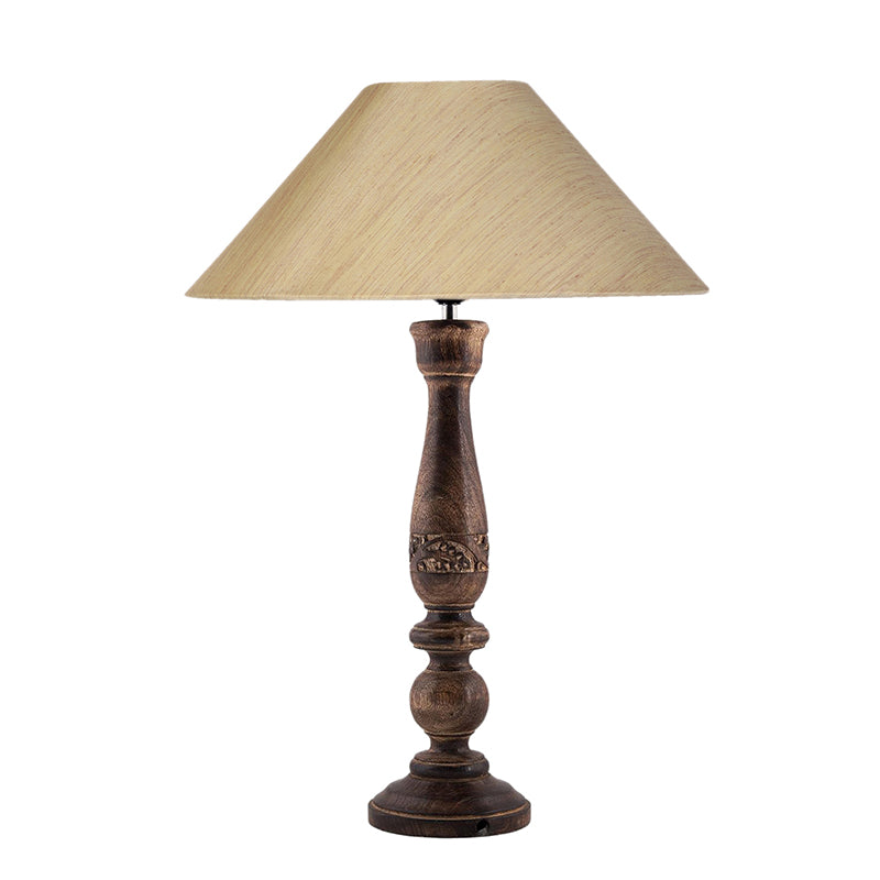 Table Lamp - Nihara Wooden Table Lamp - Off White