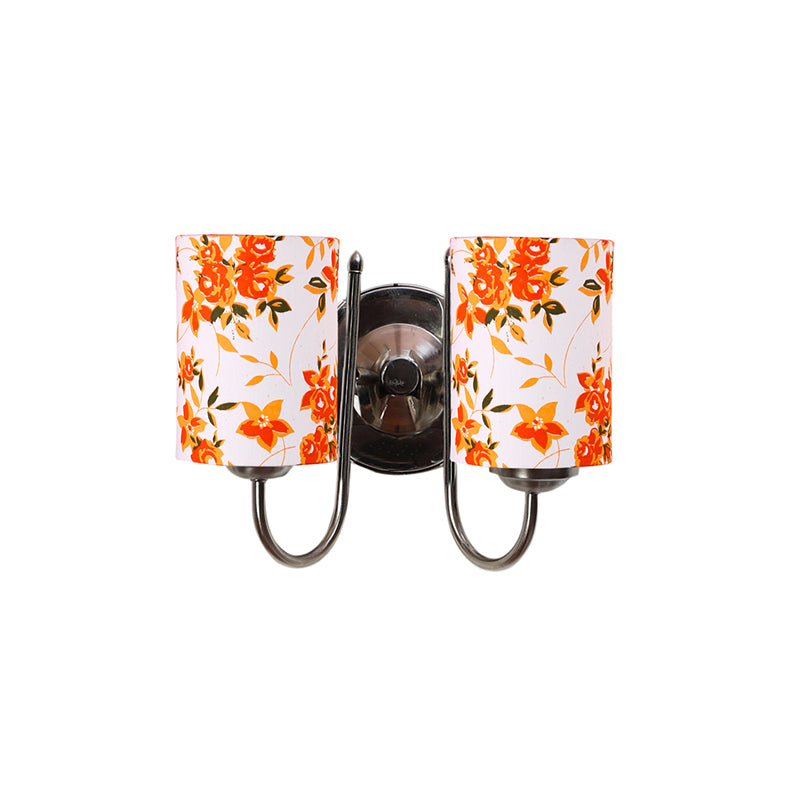 Wall Lamp - Veda Duo Ibis Floral Cylindrical Wall Lamp