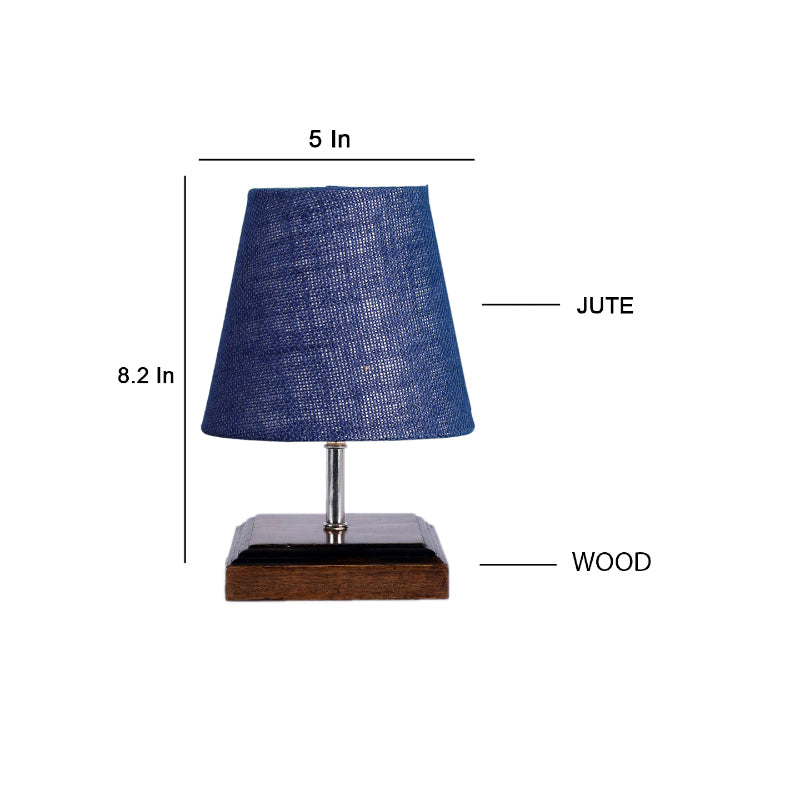 Table Lamp - Niksha Table Lamp With Jute Shade - Blue