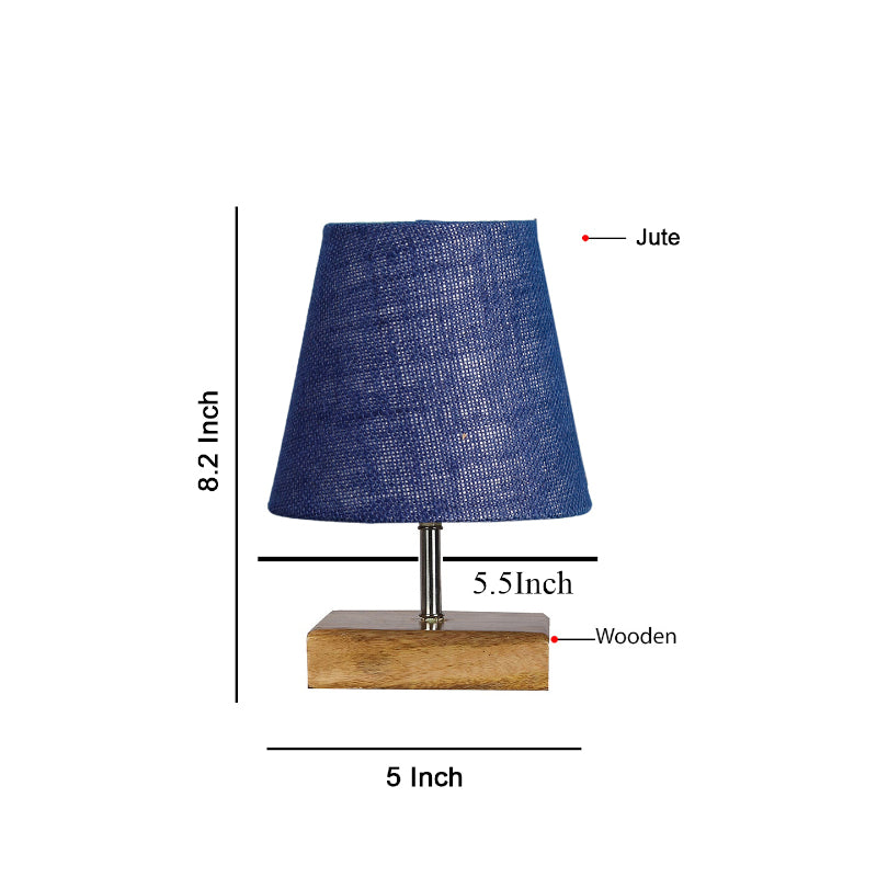 Table Lamp - Tryda Table Lamp With Jute Shade - Blue