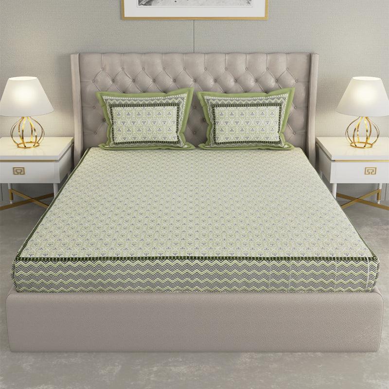 Buy Kinova Printed Bedsheet - Green Bedsheets from Vaaree