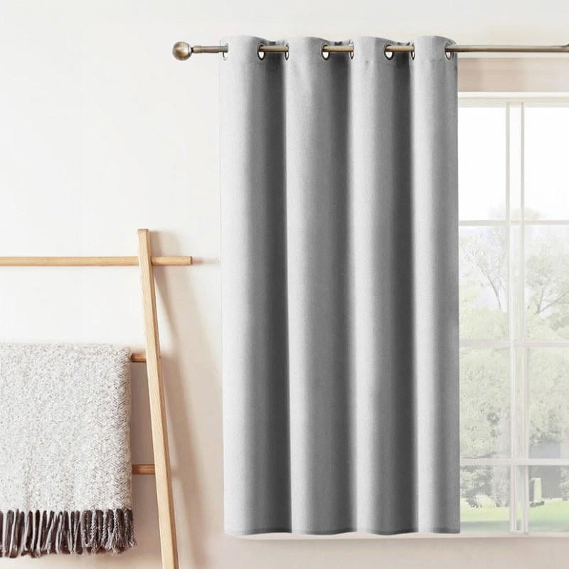 Curtains - Dwina Solid Blackout Curtain - Silver