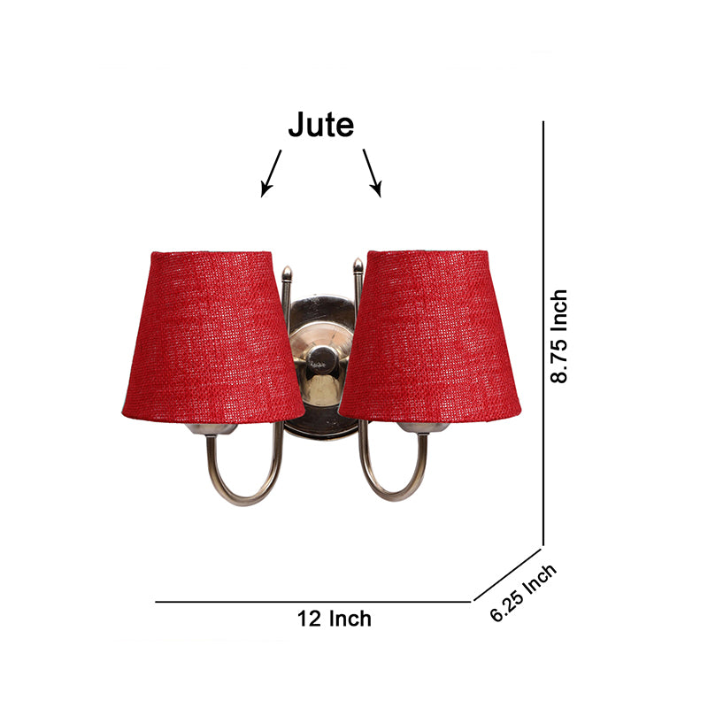 Wall Lamp - Veda Duo Conical Wall Lamp - Maroon