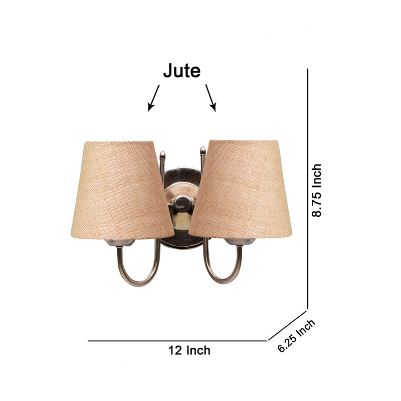 Wall Lamp - Veda Duo Conical Wall Lamp - Beige