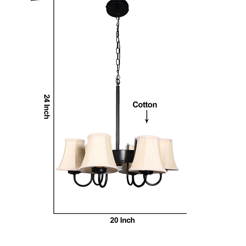 Ceiling Lamp - Bellona Conical Viya Chandelier- Off White