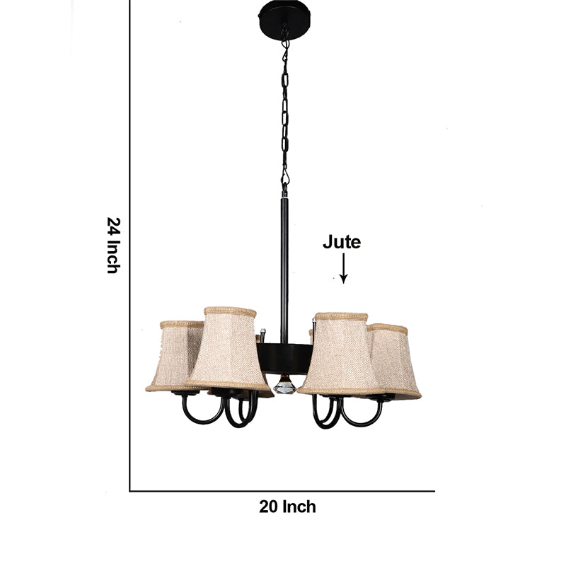 Ceiling Lamp - Bellona Conical Viya Chandelier - Beige