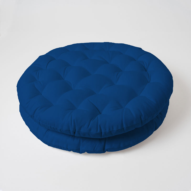 Buy Gloria Floor Cushion (Classic Blue) - Set Of Two Floor Cushions from Vaaree