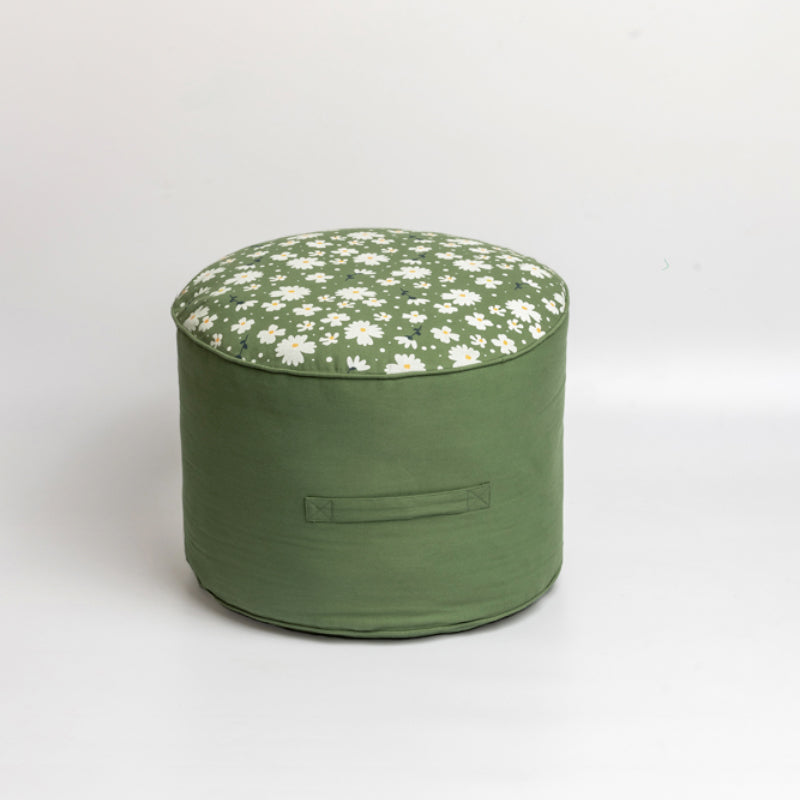 Buy Fiona Floral Pouffe - Light Green Ottomans & Pouffe from Vaaree