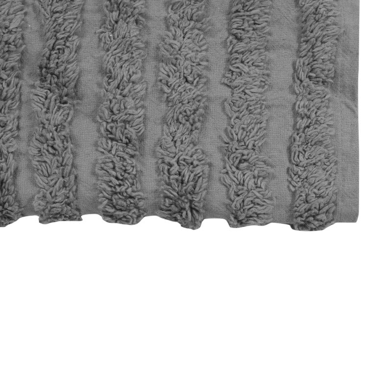 Buy Juniper Stripe Tufted Throw - Dark Grey Throws from Vaaree