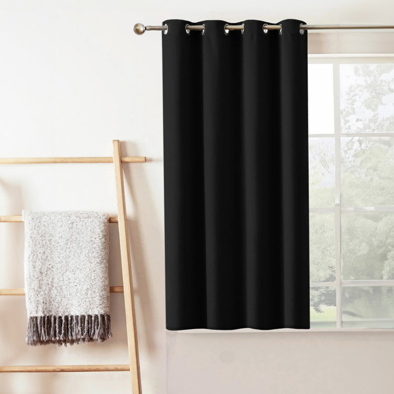 Curtains - Dwina Solid Blackout Curtain - Black