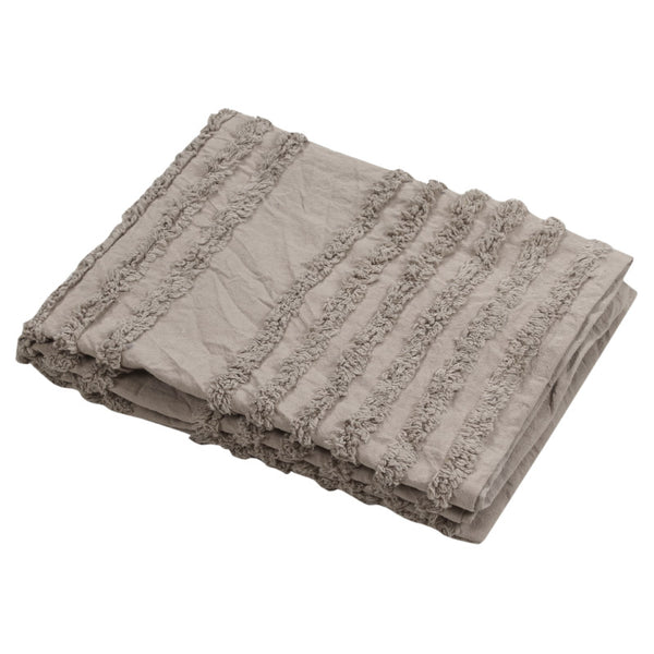 Buy Juniper Stripe Tufted Throw - Beige Throws from Vaaree