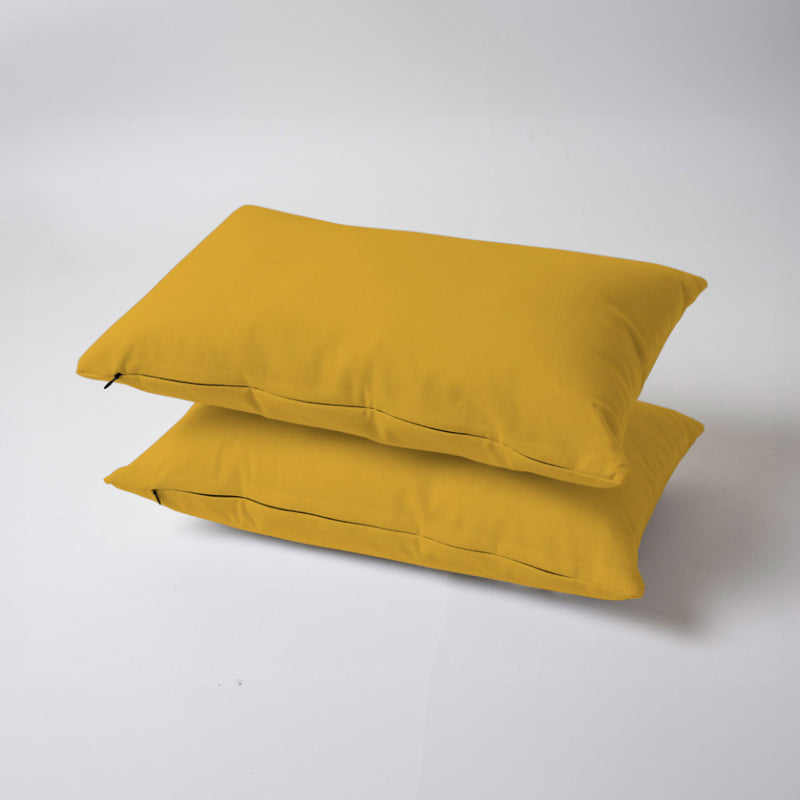 Buy Leslie Sofa Cushion (Mustard Yellow) - Set Of Two Cushions from Vaaree