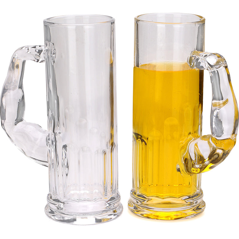 Barware Set - Odilon (450 ML) Beer Glass & Snack Plate Combo - Three Piece Set