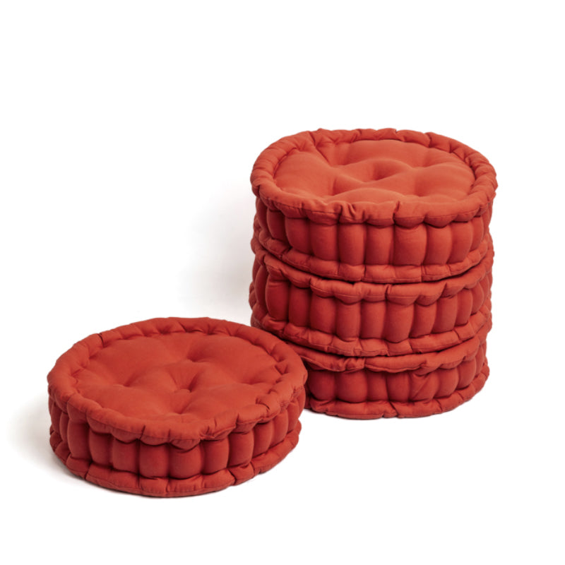 Buy Aidan Floor Cushion (Terracotta Brown) - Set Of Four Floor Cushions from Vaaree