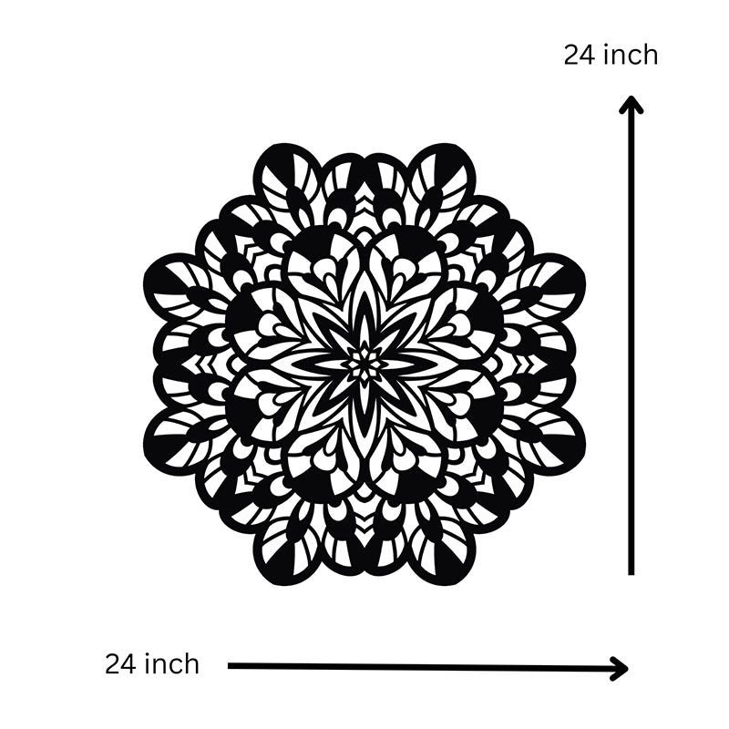 Wall Accents - Manva Mandala Black Wall Art