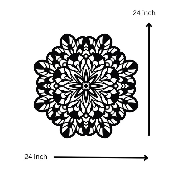 Wall Accents - Manva Mandala Black Wall Art