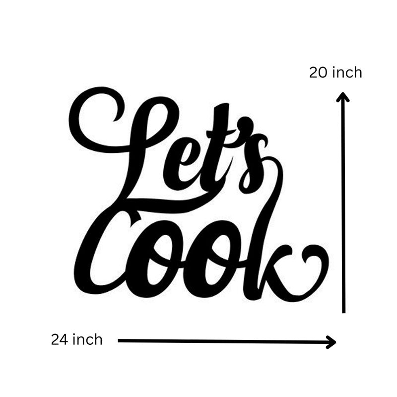 Wall Accents - Let'S Cook Black Wall Art