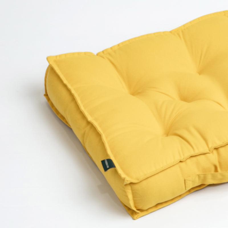 Buy Tara Floor Cushion (Mustard Yellow) - Set Of Four Floor Cushions from Vaaree