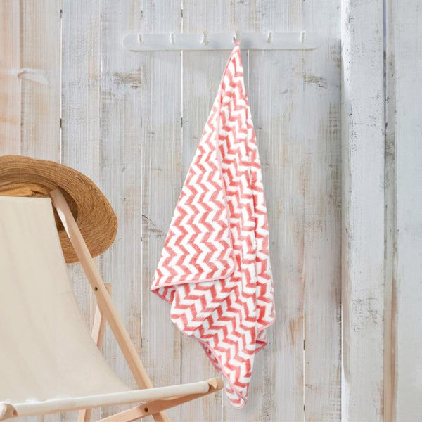 Buy Mervo Stripe Bath Towel (Peach) - Set Of Two Bath Towels from Vaaree