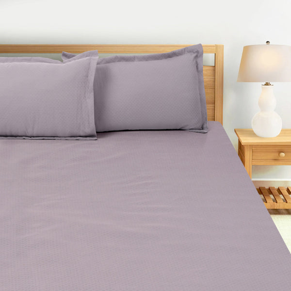 Buy Sanumi Solid Bedsheet - Dust Purple Bedsheets from Vaaree