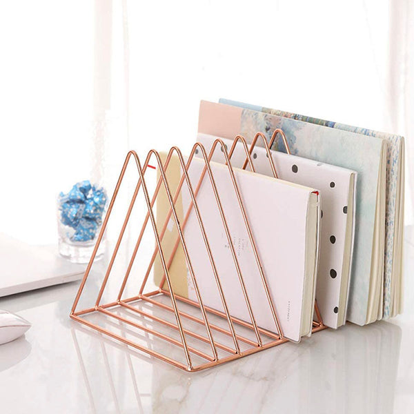 Magazine Holder - Support It Good Book Organiser - Gold