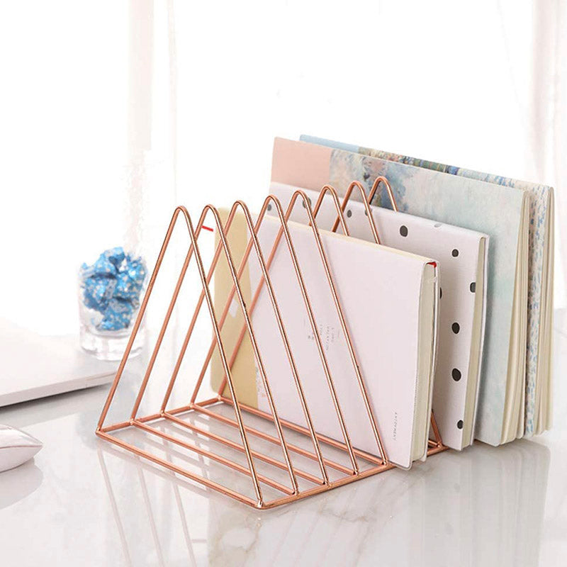 Buy Support It Good Book Organiser - Gold Magazine Holder from Vaaree