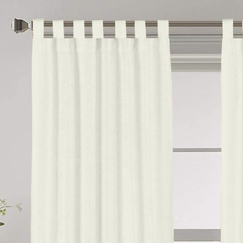 Buy Esme Tab Top Short Width Curtain - Ivory Curtains from Vaaree