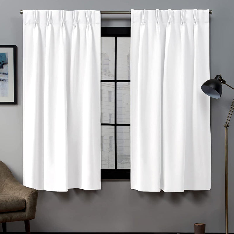 Buy Imora Double Pinch Pleat Short Width Curtain - White Curtains from Vaaree