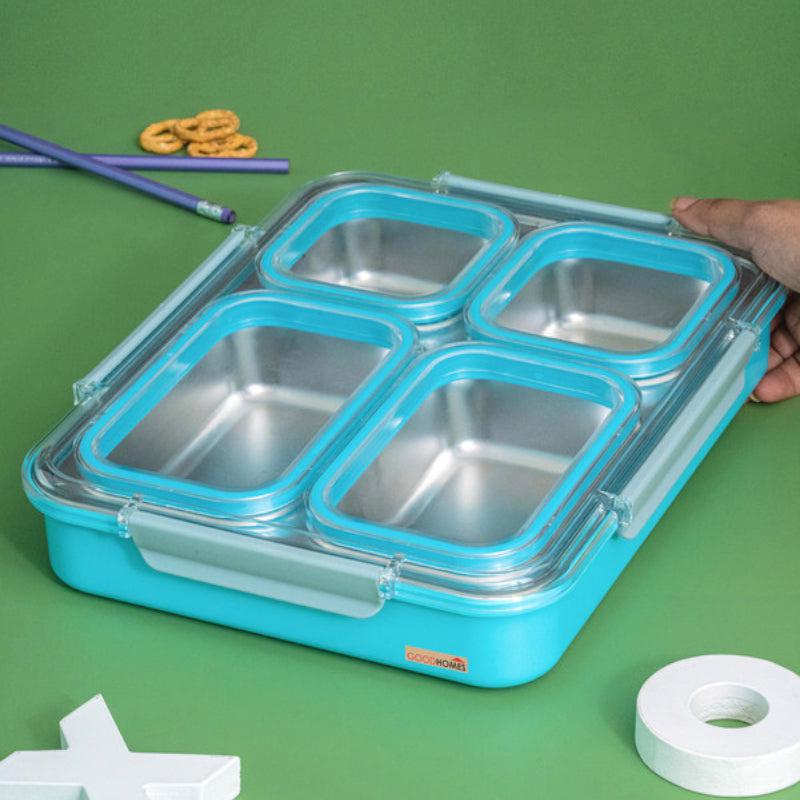 Tiffins & Lunch Box - Agro Kids Leakproof Lunch Box with Compartments (Sky Blue) - 1100 ML