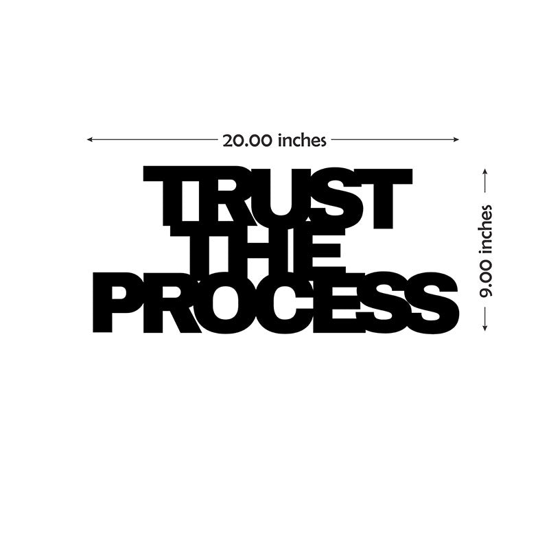 Wall Accents - Trust The Process Typography Wall Art