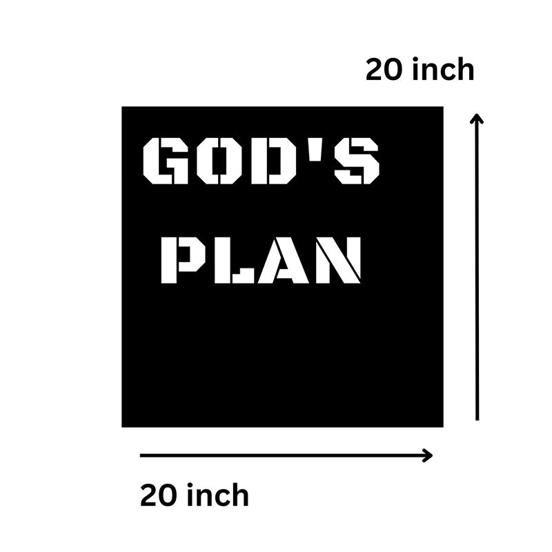 Wall Accents - God'S Plan Typography Wall Art