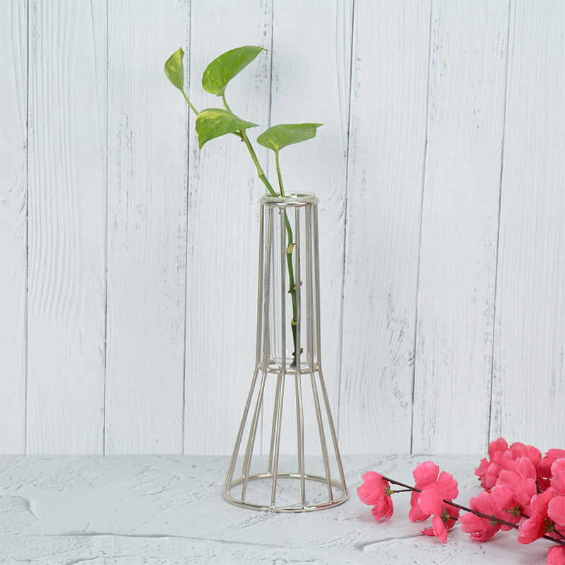 Vase - Iara Test Tube Planter - Silver