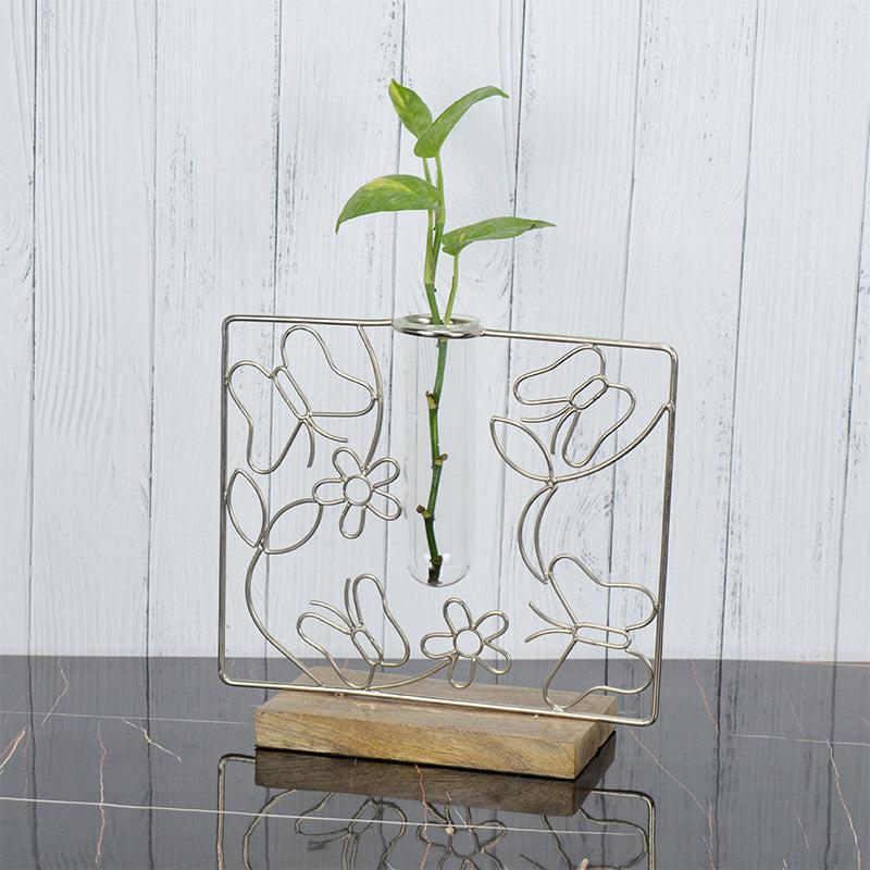 Buy Floro Bask Test Tube Planter - Silver Vase from Vaaree