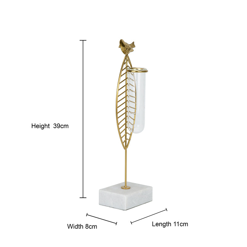 Buy Birdo Test Tube Planter - Gold Vase from Vaaree