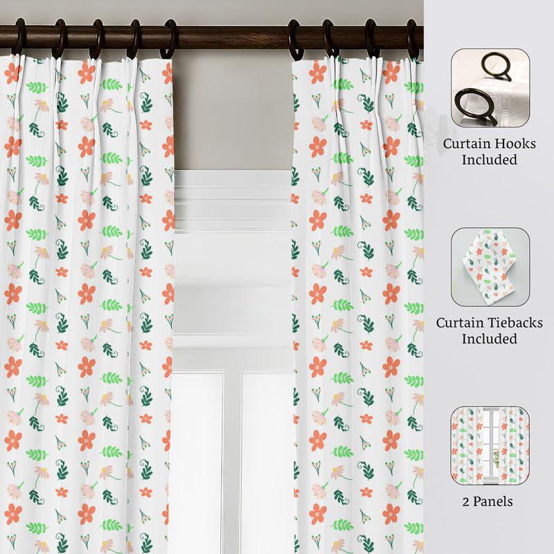 Buy Soma Floral Tab Top Short Width Curtain Curtains from Vaaree