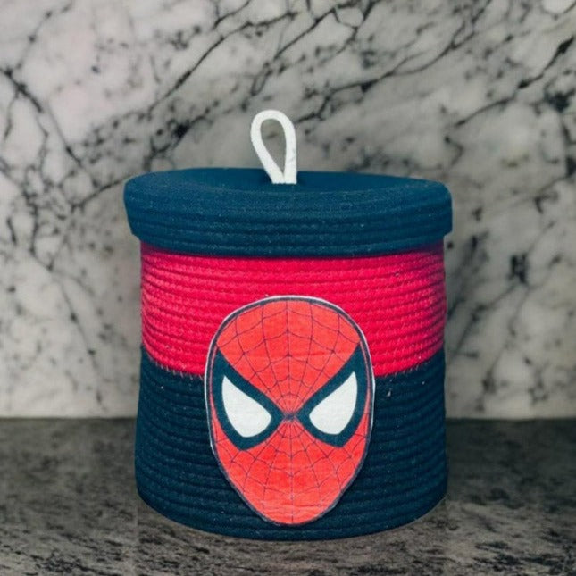 Buy Spidey Hero Natural Fiber Kids Storage Basket Storage Basket from Vaaree