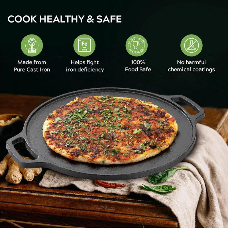 Buy Nova Costa Pre Seasoned Cast Iron Dosa Tawa - 30 CM Dosa Tawa from Vaaree