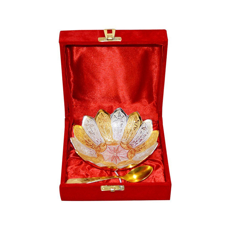 Buy Padma Bowl With Spoon (100 ML) - Set Of Two Bowl from Vaaree