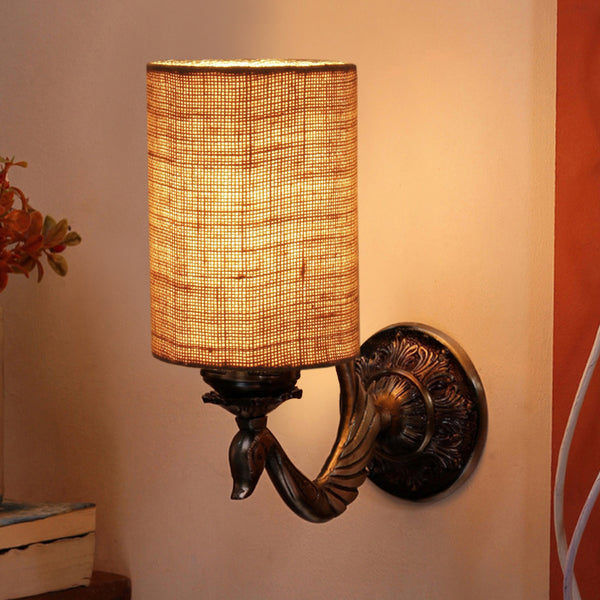 Buy Amro Retro Cylindrical Wall Lamp - Beige Wall Lamp from Vaaree