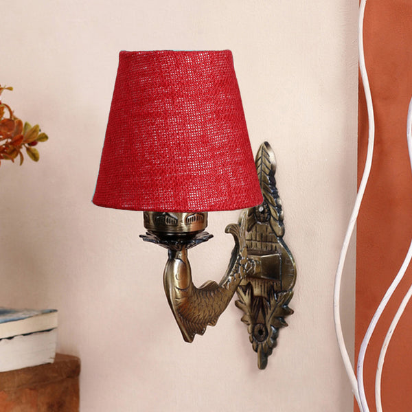 Buy Ziada Stiva Conical Wall Lamp - Maroon Wall Lamp from Vaaree